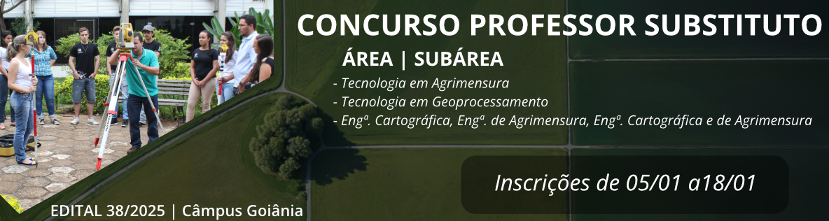 Até 18/1 - Edital 38/2025 - prof substituto agrimensura
